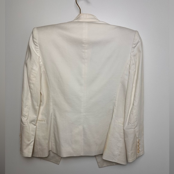 Helmut Lang White Cotton Blazer - Picture 6 of 7